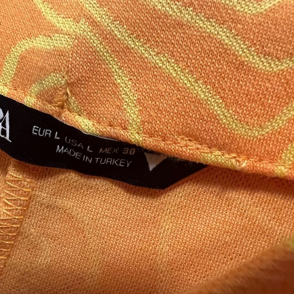 Zara Orange and Yellow Sarong Skirt - Picture 4 of 6